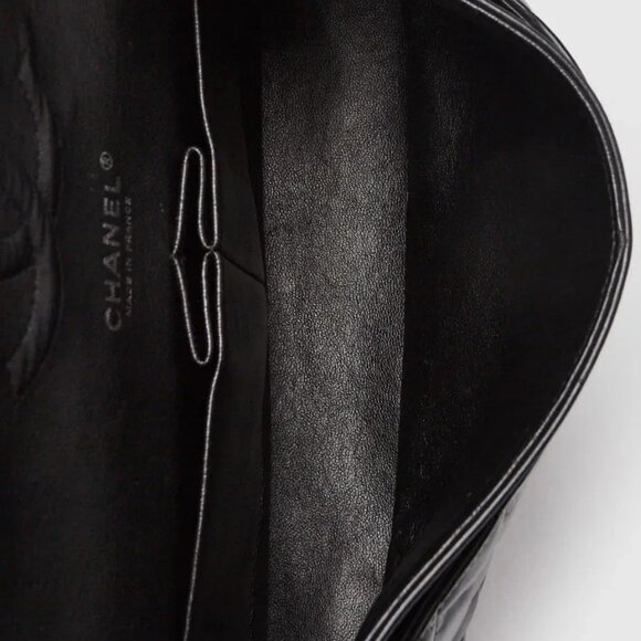 Chanel Black Quilted Patent Classic Medium Double Flap Bag - Picture 8 of 9